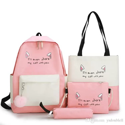 SET MOCHILA KAWAY X4