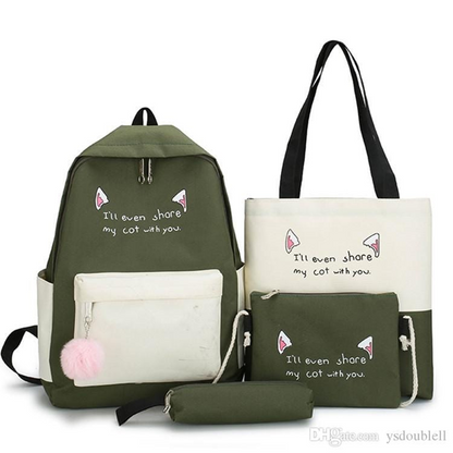 SET MOCHILA KAWAY X4