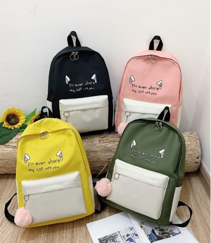 SET MOCHILA KAWAY X4